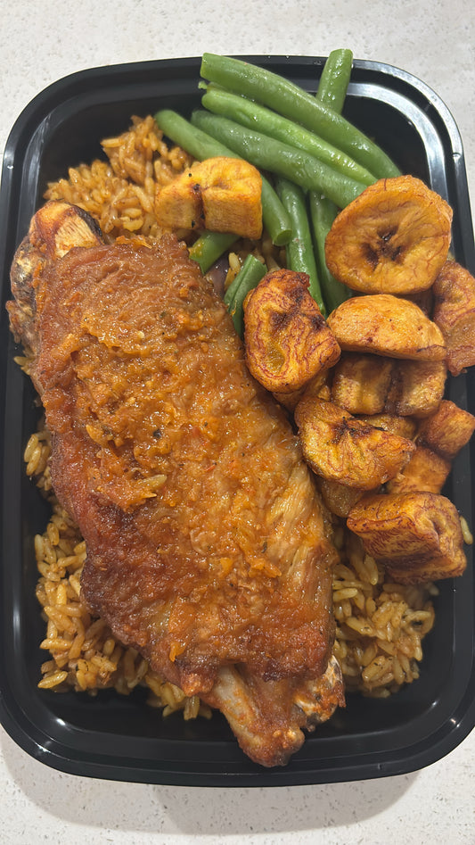 Jollof Rice + Turkey Wings Cuts