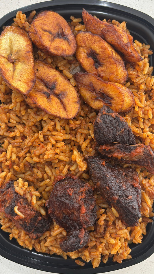 Jollof Rice + Beef X 12 Plates
