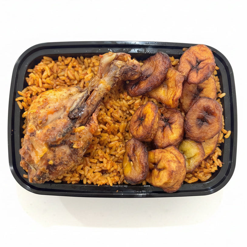 Jollof Rice + Chicken + Plantain