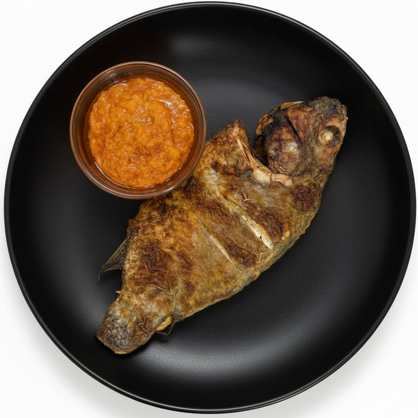 Grilled Tilapia Fish with Sauce + White Rice