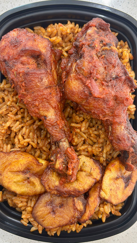 Jollof Rice + Fried Chicken X 12 Plates
