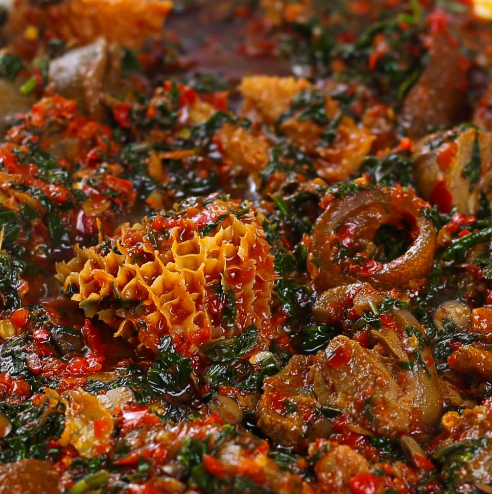 Efo Riro With Assorted Meats