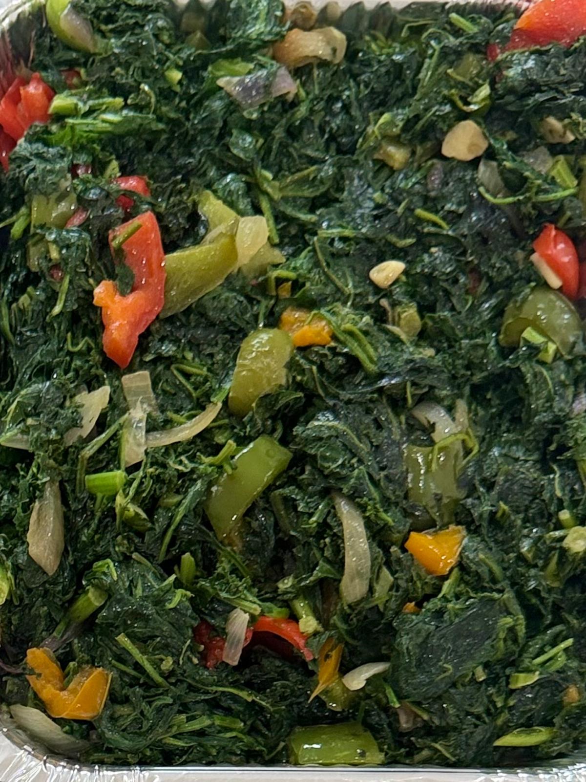 Stewed Kale and Spinach