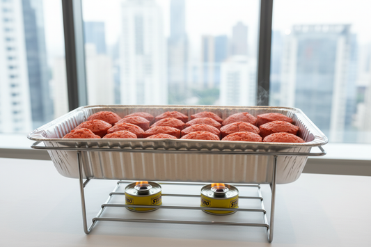 Show it in disposable chafing dish